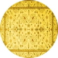 thumbnail image 1 of Ahgly Company Indoor Round Persian Yellow Traditional Area Rugs, 3' Round, 1 of 4