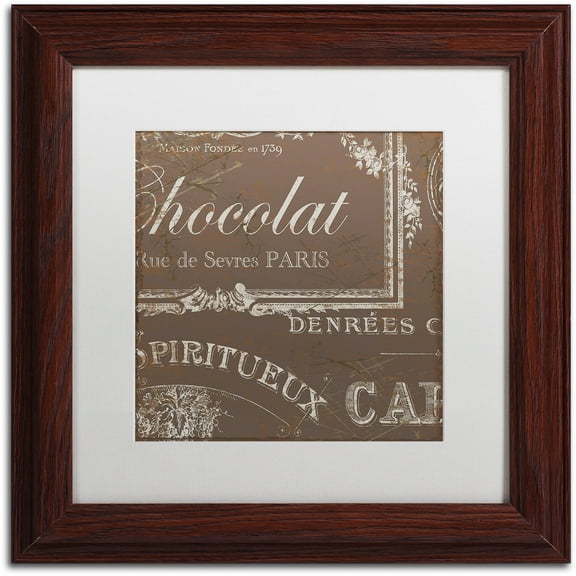 Trademark Fine Art "Bon Mots III" Canvas Art by Color Bakery White Matte, Wood Frame