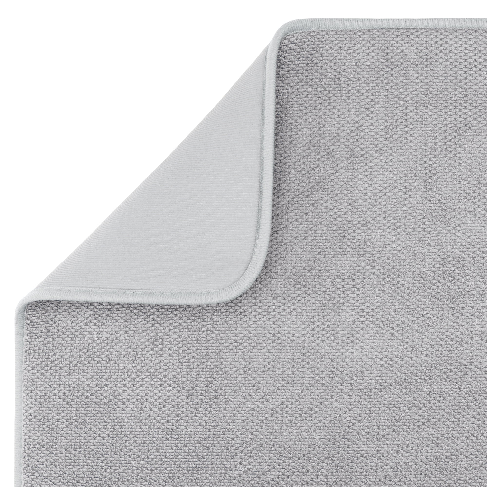 Unique Bargains Absorbent Microfiber Drying Mat for Kitchen Counter Gray 19.7*15.0 inch