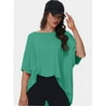 thumbnail image 6 of Women's Oversized T Shirts Summer Short Sleeve Loose Fit Casual Crewneck Plain Tops, 6 of 6