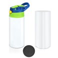 thumbnail image 1 of XccMe Vaso de sublimación para niños, botella de agua de sublimación de 12 oz en blanco, vaso recto de acero inoxidable para sorber, vaso con aislamiento de doble pared con asa, películas retráctiles, 1 of 1
