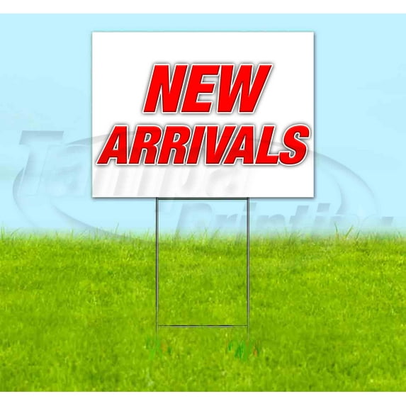 New Arrivals (18" x 24") Yard Sign, Includes Metal Step Stake