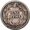 thumbnail image 2 of 1910-D Barber Dime XF (Details), 2 of 2