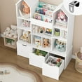 thumbnail image 6 of Hiphuta Kids Toy Storage Organizer with 3 Removable Drawers, Children's Bookcase with Book Rack for Playroom, White, 6 of 6