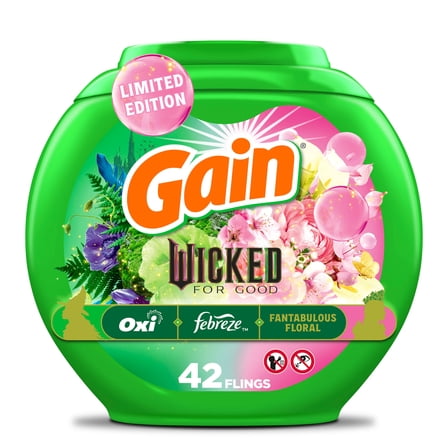 Gain Flings! "Wicked: For Good" Limited Edition, 42 Count, Fantabulous Floral Scent