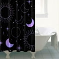 thumbnail image 4 of Gothic Shower Curtain Set - Dark Celestial Moon & Star Print, Mystical Cosmic Bath Decor, Waterproof Polyester 72"Wx72"L, Goth Aesthetic Gift, 4 of 5