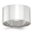 thumbnail image 1 of 14K Or Blanc 12mm Poids Léger Bande Plate Taille 10.5, 1 of 3