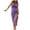 Purple, variant on WIZUTIZ Womens Dresses Summer Casual Skinny Fit Wrap Maxi Dress Solid Sun Dresses U Neck Sleeveless Beach Dress for Teen Girls Side Slit Drawstring Ribbed Stretch Graduation Dress Beige S