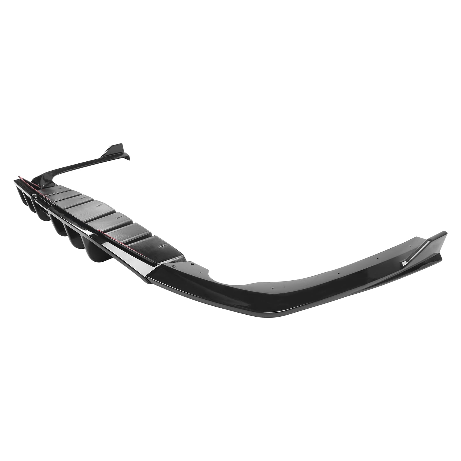 Ikon Motorsports Rear Bumper Lip Compatible with 2021-2024 Kia K5 GT-Line 3PCS Gloss Black Rear Diffuser Splitters Injection PP
