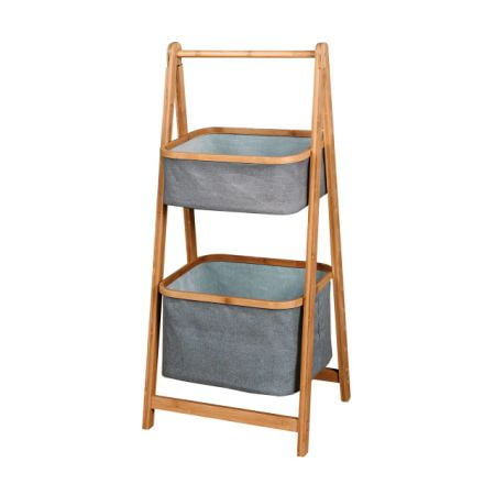 

Living Room 2-Tier Storage Rack Bedroom Bamboo Rack