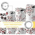 thumbnail image 4 of Fsddascl Red Snowflake Christmas Blackout Curtains for Bedroom/Living Room, Thermal Insulated Kitchen Curtains, Xmas Snowflake Grommet Darkening Window Treatment Drapes 42"x63"x2, 4 of 6