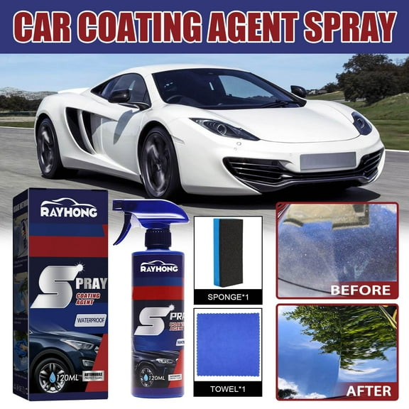 3 in 1 Ceramic Car Coating Spray, 3 in 1 High Protection Quick Coating Spray, Rayhong Spray Coating Agent, Multi-Functional Coating Renewal Agent Spray 120ml