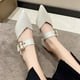 thumbnail image 2 of Zapatos de mula elegantes para mujer, zapatos informales de estilo Simple a la moda 2023, correa de hebilla de Metal para mujer, zapatos de tacón alto con punta en pico para mujer36 Gao Jinjia LED, 2 of 2