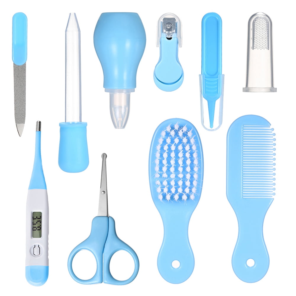Jelly Comb 10 Pcs/Set Baby Health Care Kit Portable Newborn Infant Nursery Set Kids Grooming Kit Baby Nail Clipper Brush Comb Cleaning Set
