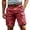 Red, variant on Mens Cargo Shorts Relaxed Lightweight Quick Dry Elastic Waist Stretch Summer Casual Camping Hiking Fishing Men's Cargo Shorts Multi Pockets Beige L