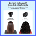 thumbnail image 3 of Conair Ionic Ceramic Cord-Keeper Hair Dryer, Retractable Cord, Diffuser and Concentrator, 3 of 10