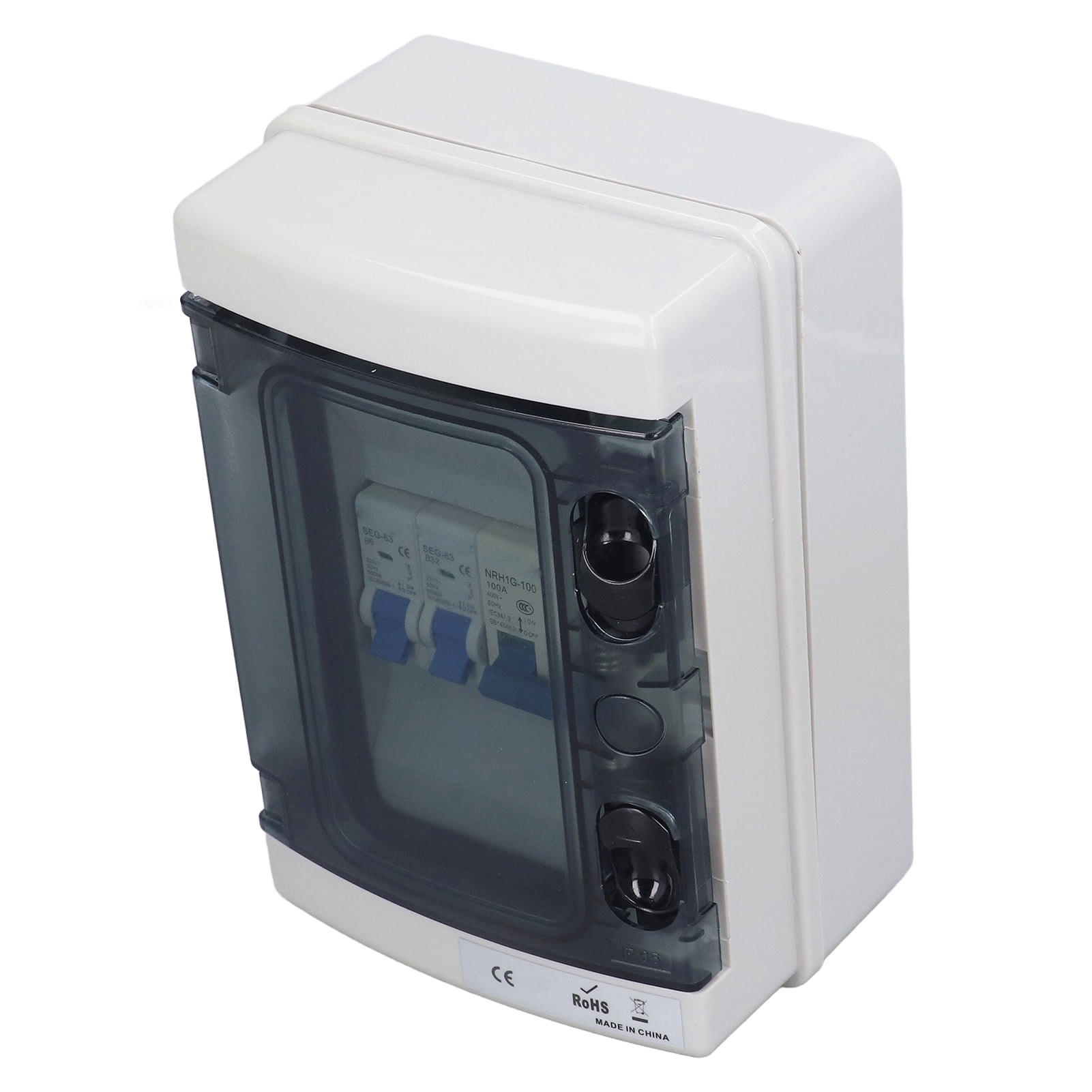 Fyearfly Waterproof Distribution Box ABS PC Circuit Breaker Distributions Protection Boxes for Garages 230V, Outdoor Waterproof Distribution Box Breaker