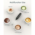 thumbnail image 5 of Milk Frother Handheld Battery, Electric Foam Maker Frother Wand, Drink Mixer with Stainless Steel Whisk for Coffee, Matcha, Lattes, Cappuccino Black, 5 of 7
