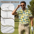 thumbnail image 5 of Aplkyhs Matching Golf Shirts for Couple Lemon Blossoms Quarter Zip His and Hers Golf Shirts Matching Quick Dry Golf Shirts for Men 4-Way Stretch Keep Cool in Hot Weather Fit Plain, 5 of 6