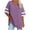 Purple-19, variant on Mittory Womens Oversized Tshirts V Neck Tee Shirts Half Sleeve Loose Fit T Shirt Cotton Tunic Tops