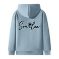 thumbnail image 3 of Ladies' Fashionable Comfortable And Casual Autumn And Winter Casual Printed Sports Winter Coat With Zipper Hooded Sweatshirt With Pocket Velour plus Size Jacket Soft Jackets Women Zip Sweatshirts for, 3 of 5