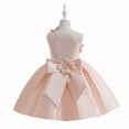 thumbnail image 3 of Kiijoy Girls One Shoulder Flower Satin Pageant Dress Party Princess Piano Gown, Sizes 10-11, 3 of 6