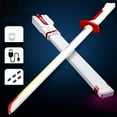 thumbnail image 2 of Coollooc Special Effects Flash Duel Laser Sword, Flaming Spinning Dual-Blade Lightsaber, 7-Color Light-Up War Warrior Toy, Cool Role-Play Costume Party Decor Christmas Birthday Gift(White）, 2 of 8