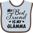 thumbnail image 3 of Inktastic My Best Friend is My Glamma with Hearts Boys or Girls Baby Bib, 3 of 4