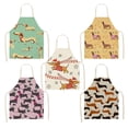 thumbnail image 4 of npkgvia apronClearance,Sausage Dog Kitchen Cooking Aprons Plaid Aprons Adjustable Buffalo Plaid Baking Apronkitchen utensils, 4 of 4