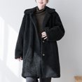 thumbnail image 2 of Usmixi 2025 Trench Coat for Women Plush Coat for Women Open Button up Fluffy Fleece Overcoat Pocket Long Sleeve Lapel Casual Solid Fuzzy Furry Long Outerwear Winter Trench Coat, 2 of 7