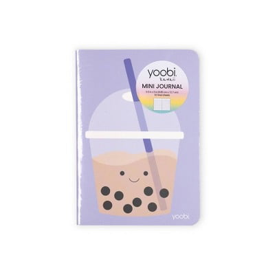 Yoobi Kawaii Mini Journal 3.5x5 Purple Boba Tea