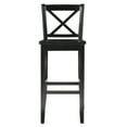 thumbnail image 3 of Linon Torino 30" Cross-Back Indoor Wood Bar Stool, Black, 3 of 9