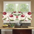 thumbnail image 4 of Yayeee Kitchen Curtains Tier Set of 2 Light Filtering 57"x24" Over Sink Window Panels, Cute Cherry, 4 of 7