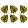 thumbnail image 1 of Pompones de Animadora Uxcell, Agitadores de Espíritu, Pompones Largos para Deportes en Equipo, Fiesta de Baile, Actuación, Animación Negro Dorado, 1 of 5