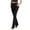 01Black, variant on Women's Pull On Knit Jeggings Solid Color High Waisted Comfy Flared Bootcut with Pockets Trousers