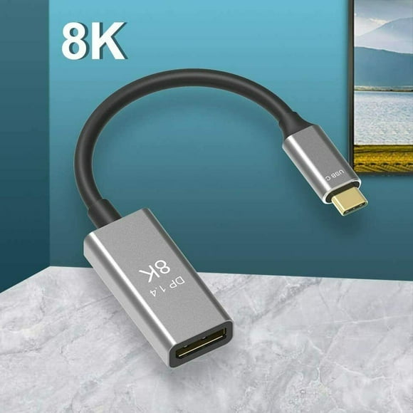 8K 144Hz USB Type C to Displayport Cable Adapter for Laptop Projector TV PC