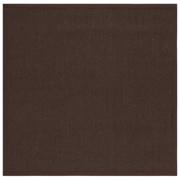 SAFAVIEH Natural Fiber Cindy Solid Area Rug, Chocolate/Dark Brown, 4' x 4' Square