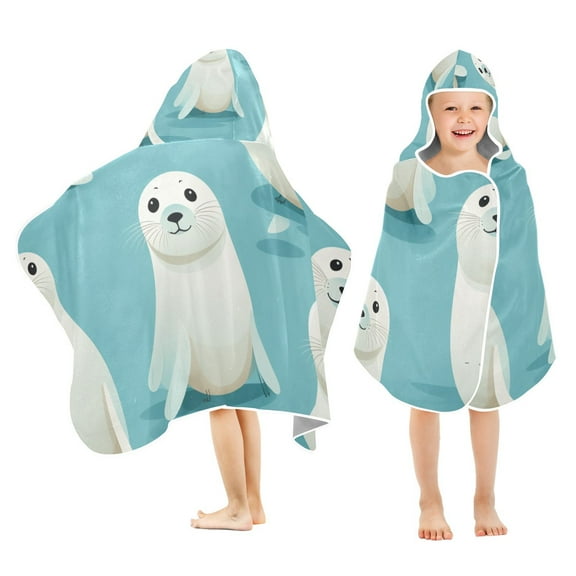 Seals Kid Bath Towels Bath Beach Towel Super Soft and Absorbent for Kid Girl Boy Babie Toddler Infant
