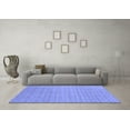 thumbnail image 3 of Ahgly Company Machine Washable Indoor Rectangle Abstract Blue Modern Area Rugs, 4' x 6', 3 of 4