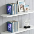thumbnail image 5 of 2Pack Acrylic Bookends Clear L-Shaped Book Holders with Non-Slip Pads Sturdy Durable Book Stoppers for Shelves, Office, School, Library, Home Desk Decor Winged Skullman, 5 of 6