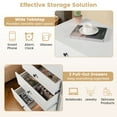 thumbnail image 6 of Gymax 3-Drawer Nightstand Wooden Bedside Table Modern Side End Table Space-Saving White, 6 of 10