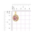 thumbnail image 4 of 14k Yellow Gold, Baptism Christening Religious Pendant Colorful Enamel Overlay Oval Medal 15mm with 18" Dainty Neck Chain, 4 of 7