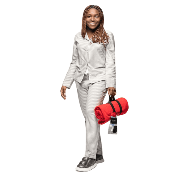 Women's Striped Cotton Loungewear Set