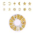thumbnail image 3 of 1 Boxes Nail Art Rhinestones, 3d Nail Art Decorations, Mix Size Nail Beads Glitter Rhinestones Gold Metal Hollow Rivet Nail Art Star Moon Sun Nail Acc Starry sky, 3 of 5