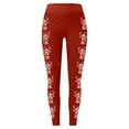 thumbnail image 5 of Fiaer Christmas Black Leggings Women Reindeer Funny Graphic Trendy Xmas Yoga Pants Plus Size High Waisted Stretch Holiday Workout Trousers Red XL, 5 of 5