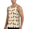 thumbnail image 2 of Haiem Dachshund Dog Puppy Men Workout Tank Top Gym Bodybuilding Sleeveless Muscle T Shirts Athletic Tank Breathable Workout Shirt-Small, 2 of 8