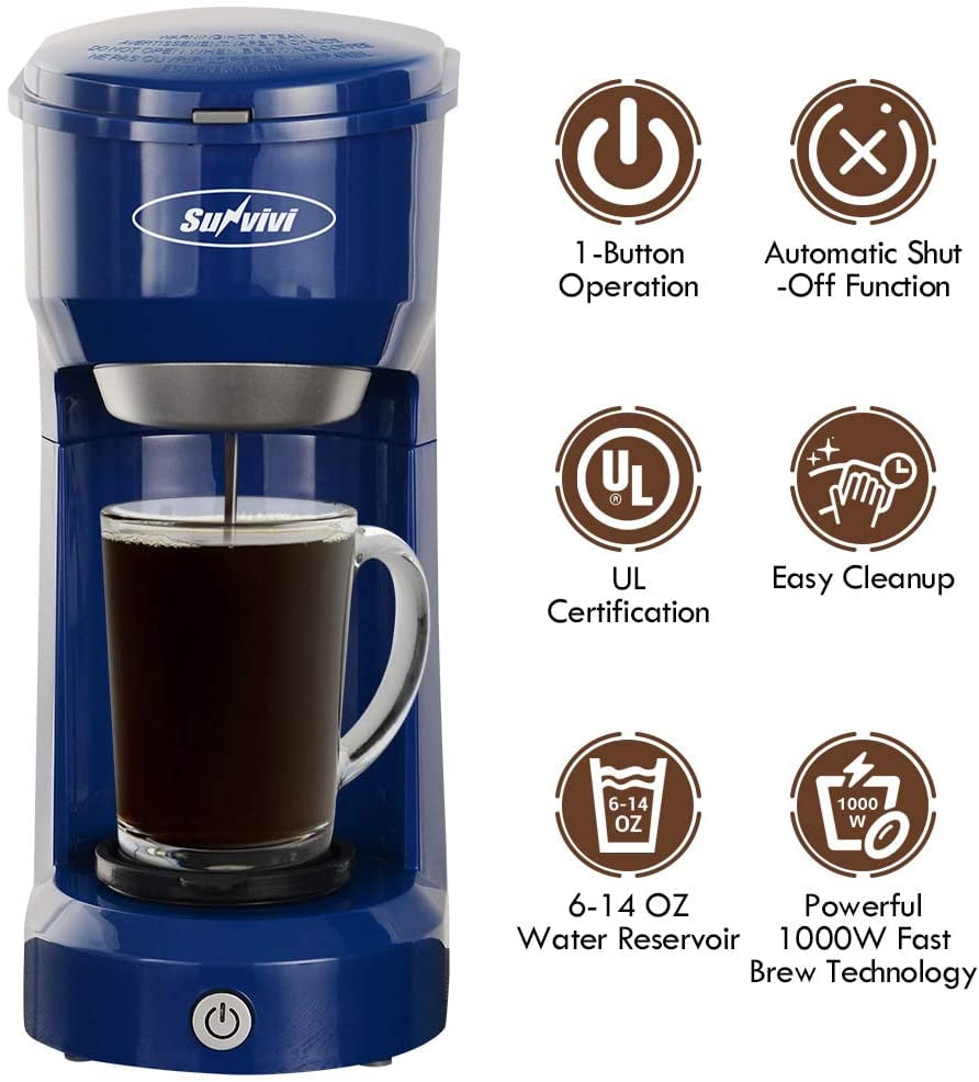 Compact Single Serve Coffee Maker For Rv And Home Barista - Brews 6 To .  K-cup Pods With Ease - Temu