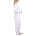 thumbnail image 5 of Ocean Pacific Women's All the Vibes Button Down and Notch Collar Pajama Set, Lavender Palms, S, 5 of 7