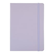 Denhf Lined Journal Notebook, Leather College Ruled Journal with Elastic Closure Band, Hard Cover Notebooks for Men Women Office Classroom, Writing Journal, 100 Sheets/200 Pages, 8.3" x 5.7", Purple