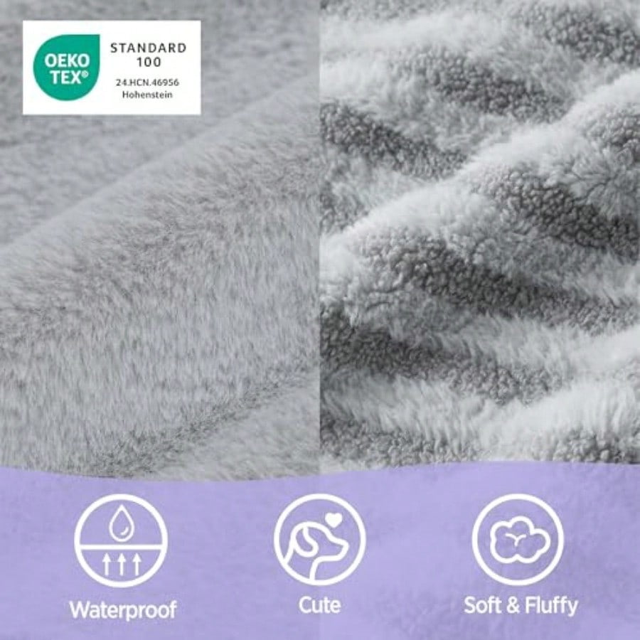 Cute Dog Bed Medium Size Dog Orthopedic Waterproof Medium Pet Beds with Sides High Back NonSlip Bottom and EggCrate Foam Pet Couch Sofa with Washable Removable Cover Grey